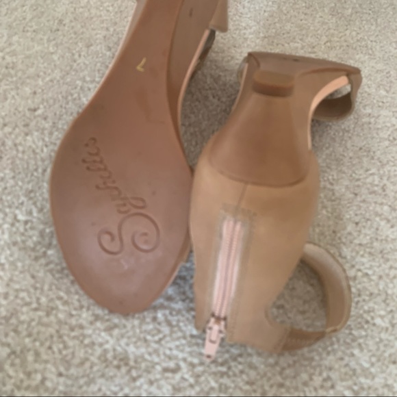 Seychelles wedge Tan Ankle Strap Sandals Size 7 - Picture 6 of 6